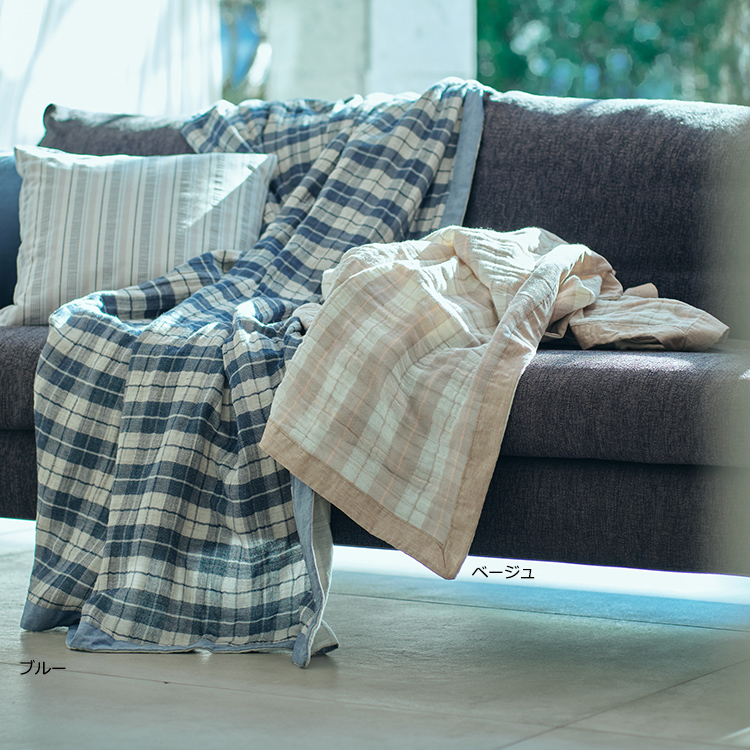 IT4607 ガーゼケット(麻混) (シングル)約140×190cm