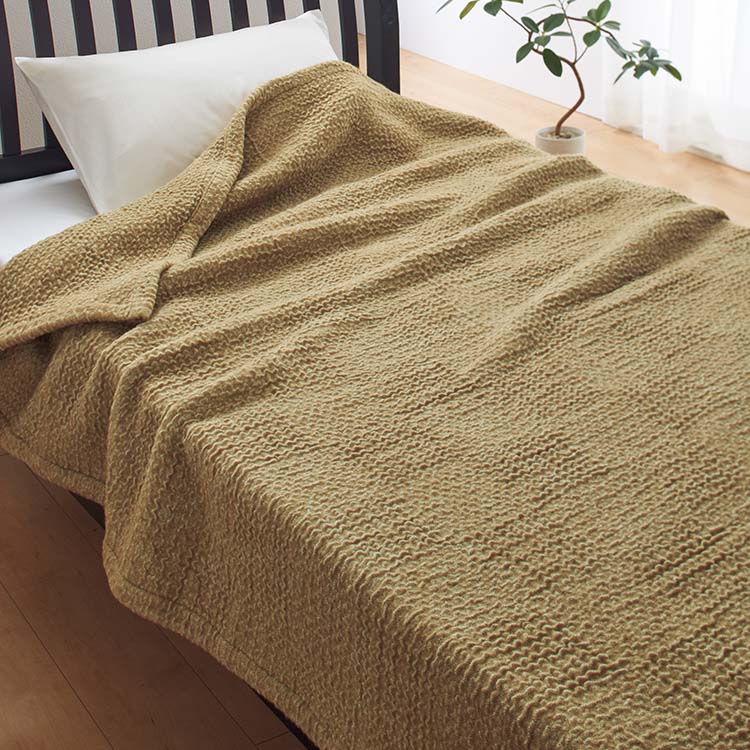 FL11 キャメル入りストレッチ毛布(毛羽部分) (シングル) 140×200cm FL11 キャメル入りストレッチ毛布(毛羽部分) (シングル) 140×200cm
