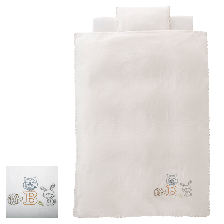 LB3004 合繊カバーリング式6点組みふとん うずまきキルト掛けふとん  95×120cm 0.44kg／固わた敷きふとん（ラジカル）70×120cm 1.6kg／まくら 37×27cm／掛けふとんカバー 102×128cm／固わた敷きふとん用シーツ 70×120cm／まくらカバー 37×27cm