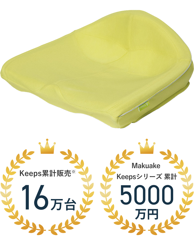 Keeps累計販売※ 16万台,makuake Keepsシリーズ 累計5000万円