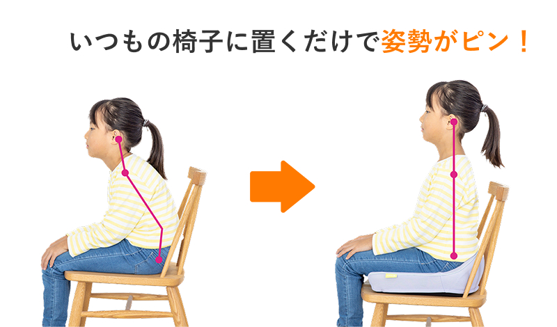 いつもの椅子に置くだけで姿勢がピン！