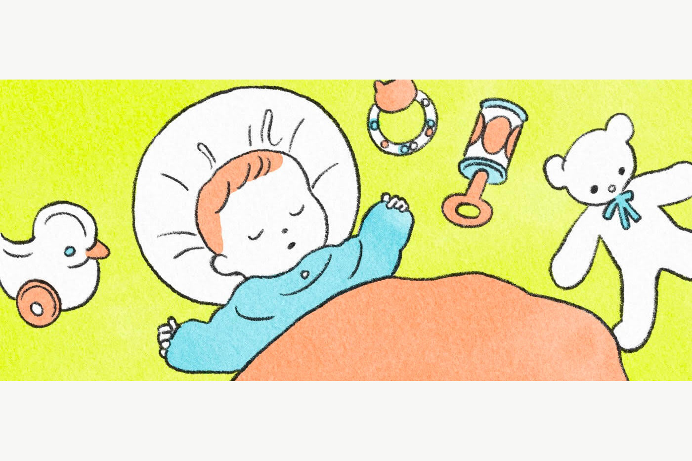 寝方によって変わることもある赤ちゃんの頭の形。「向き癖」におすすめな枕の使い方