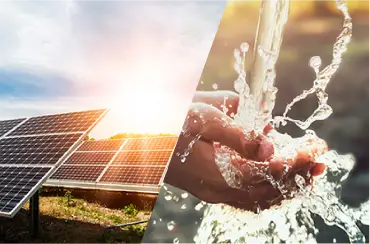 太陽光発電と水質浄化による、環境負荷の低減