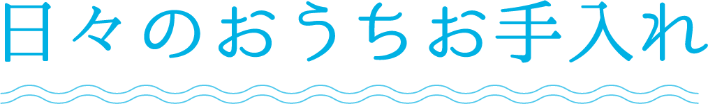 日々のおうちお手入れ