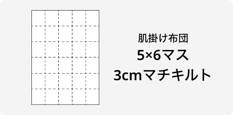 肌掛けふとん 5×6マス3cmマチキルト