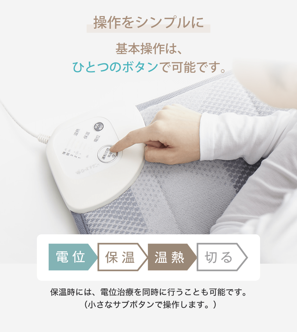 ローズテクニー 電位 温熱組合せ家庭用医療機器｜西川公式オンライ