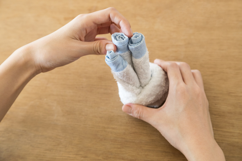 ロール2本が前に来るように反時計回りに回転