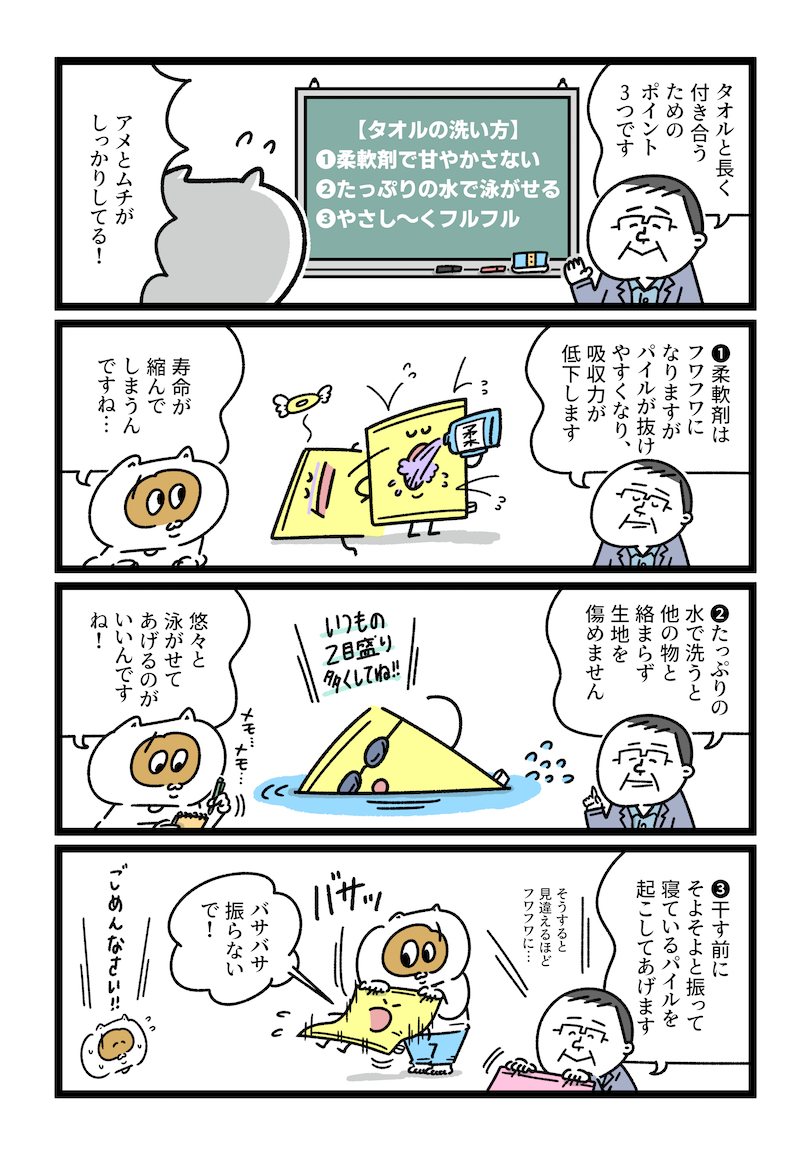 「タオルの正しい洗い方」について