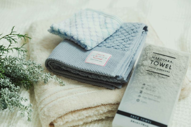 頭に巻くのにオススメ＜MAROYAKA TOWEL＞
