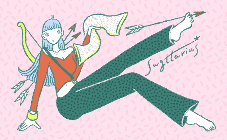 射手座の女の子のイラスト