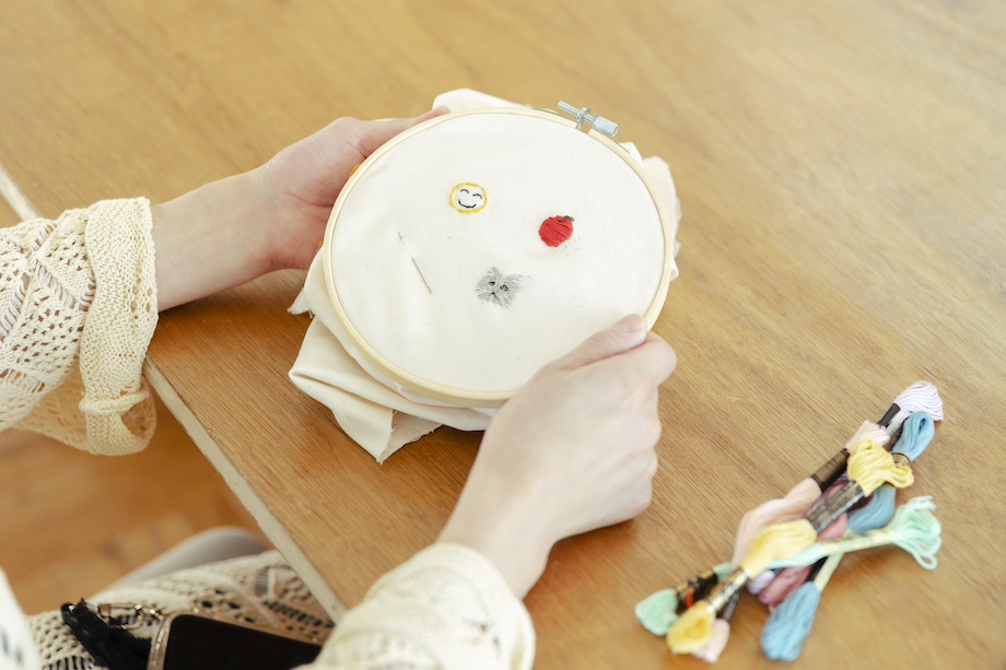 小菅さんが縫った3種類の刺繍
