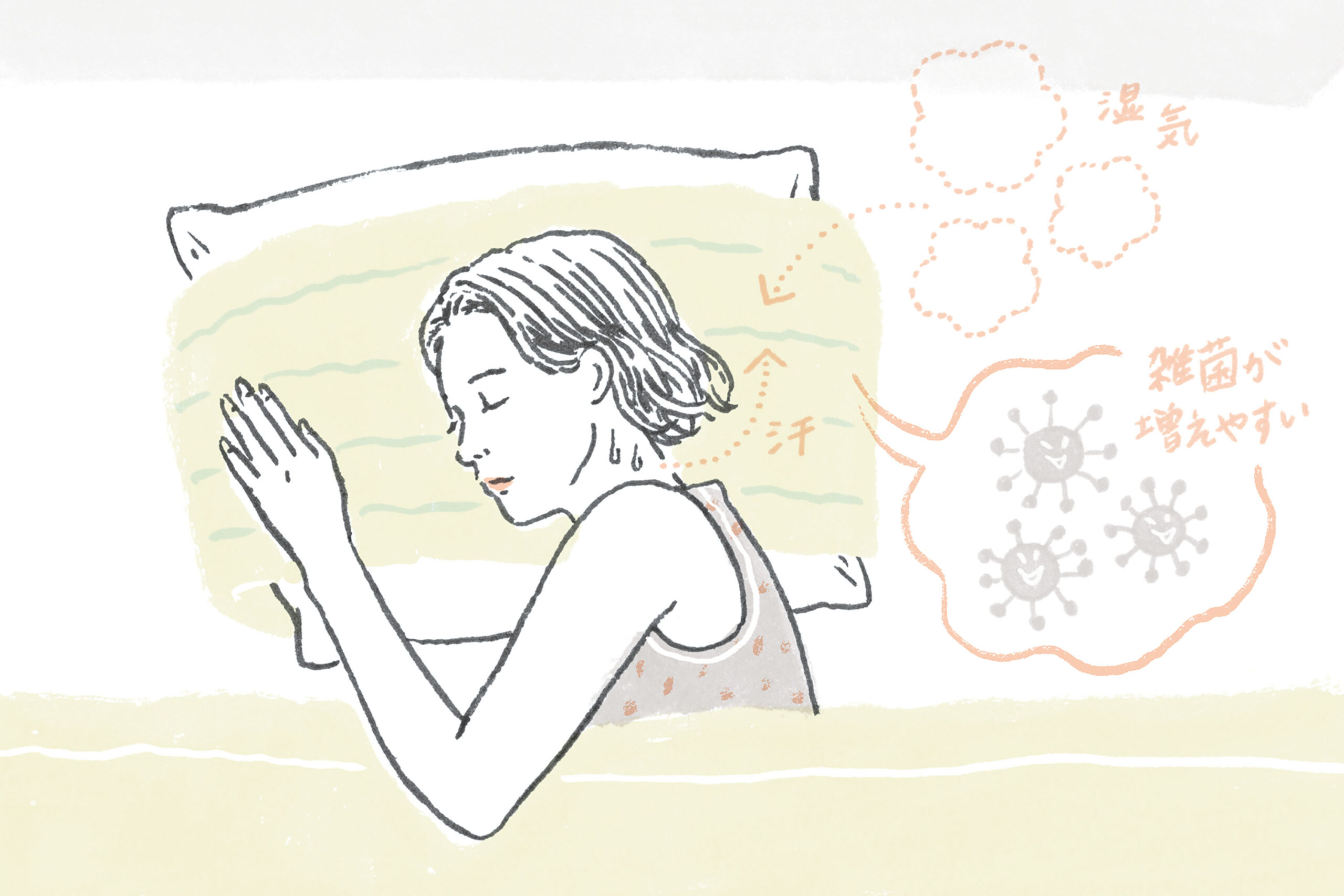 【皮膚科医監修】清潔な睡眠環境を保つにはタオル素材のまくらカバーがおすすめ