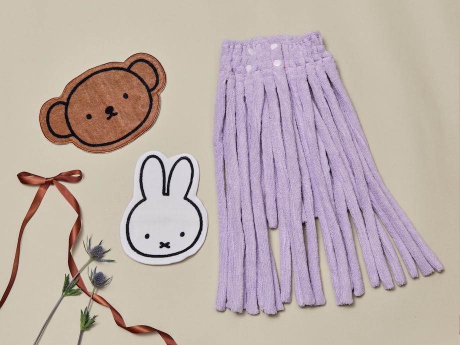 流行に敏感な女性へおすすめのぱすたお（写真：右）とミッフィー ポケット付タオル（写真：左） 