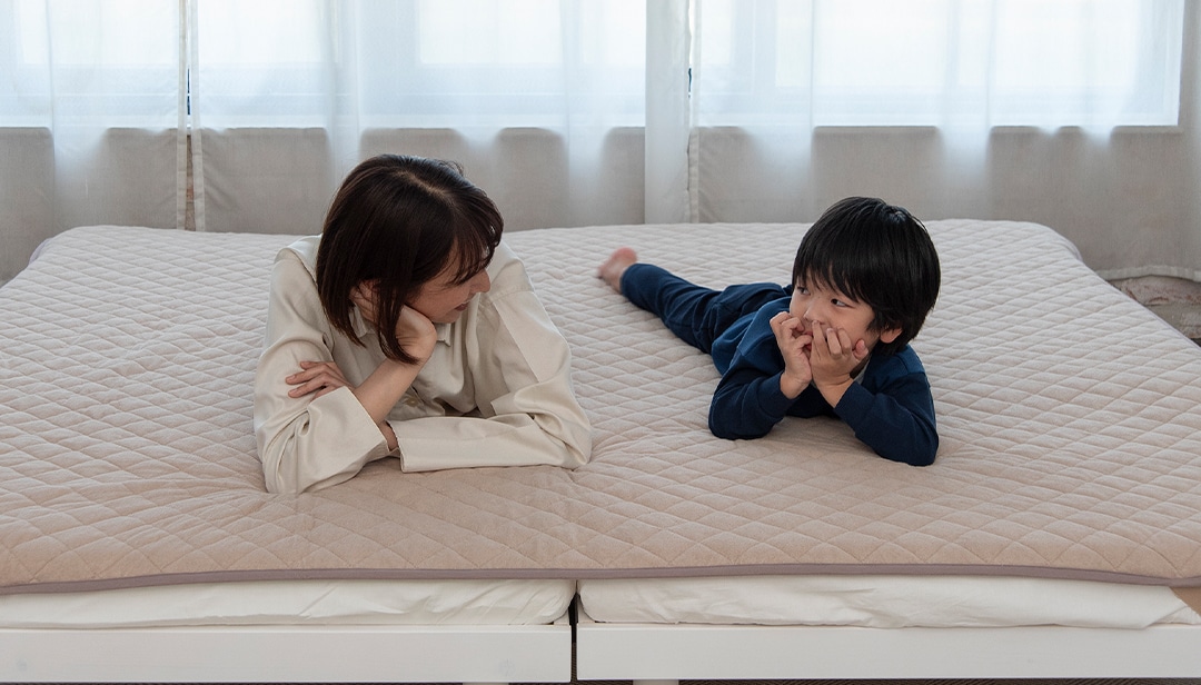さらりとした綿の敷きパッド（日本製） |