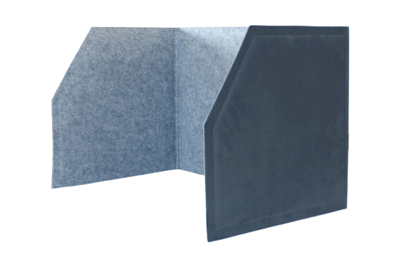 吸音パーティションの断面図