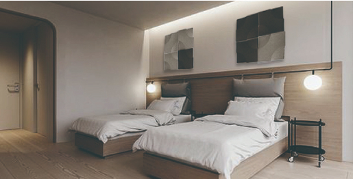 カラフルなファブリックカバーの吸音パネル