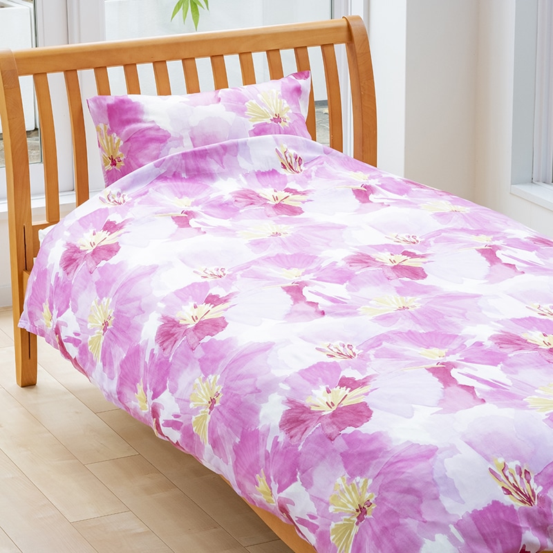 西川　24+ 掛けふとんカバー　150×210 綿100% 日本製　ピンク 訳あり品【アウトレット】24＋ 掛けふとんカバー ※在庫限りにつき特別