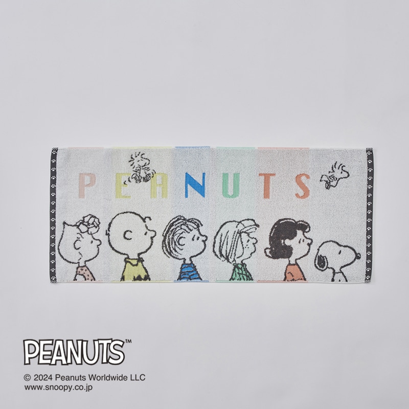 ピーナッツ フェイスタオル （フェイスタオル）34×80cm ホワイト 綿100
