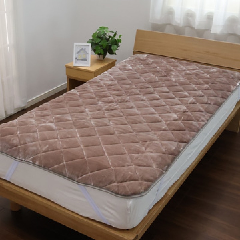nishikawa 敷きパッド シングルサイズ 100×205cm ２つセット ボリューム敷パッド(（シングル）100×205cm グレージュ): 敷きパッド