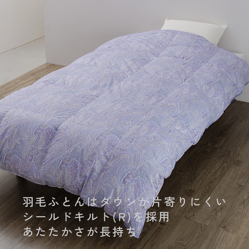 カバー掛けの手間ゼロ！届いてすぐ寝られる羽毛掛けふとん［グース