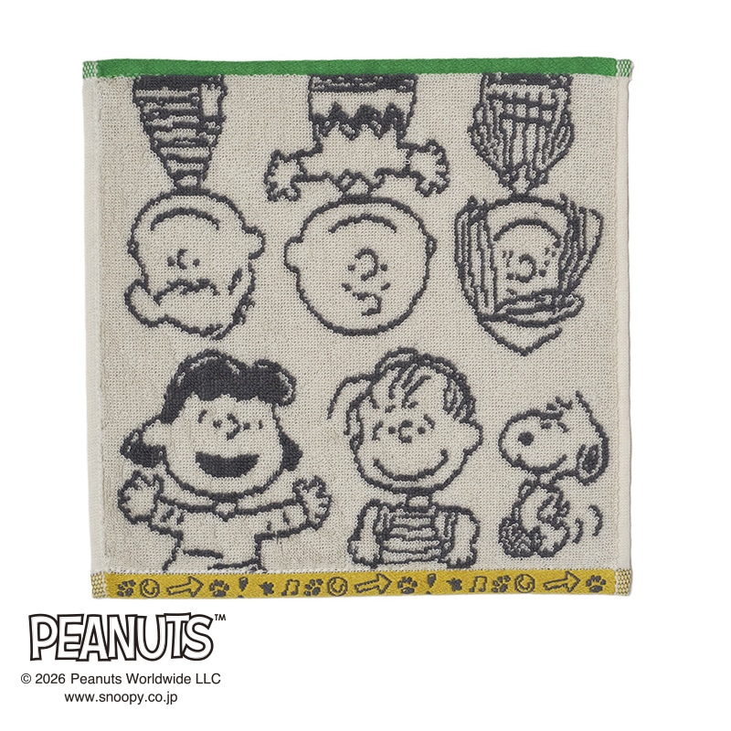 ピーナッツ ミニタオル cp00(（ミニタオル）25×25cm アイボリー