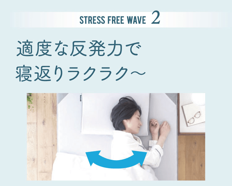 STRESS FREE WAVE2 適度な反発力で寝返りラクラク～