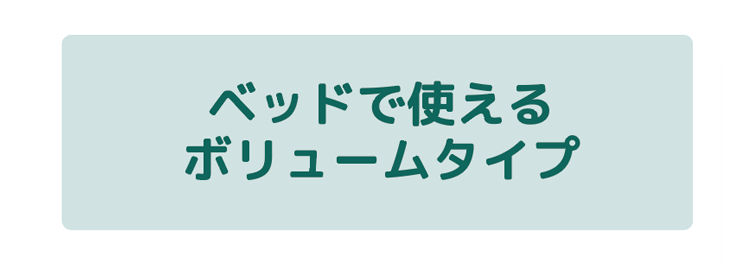 ベッドで使えるボリュームタイプ