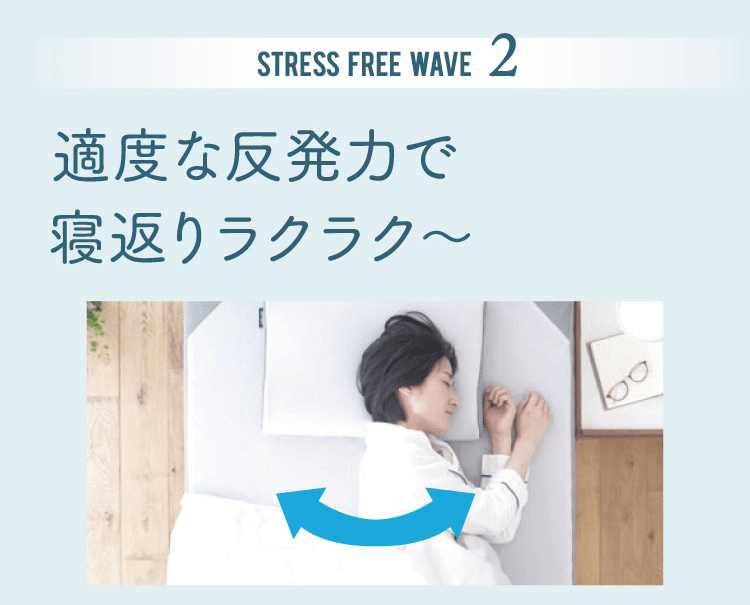STRESS FREE WAVE2 適度な反発力で寝返りラクラク～