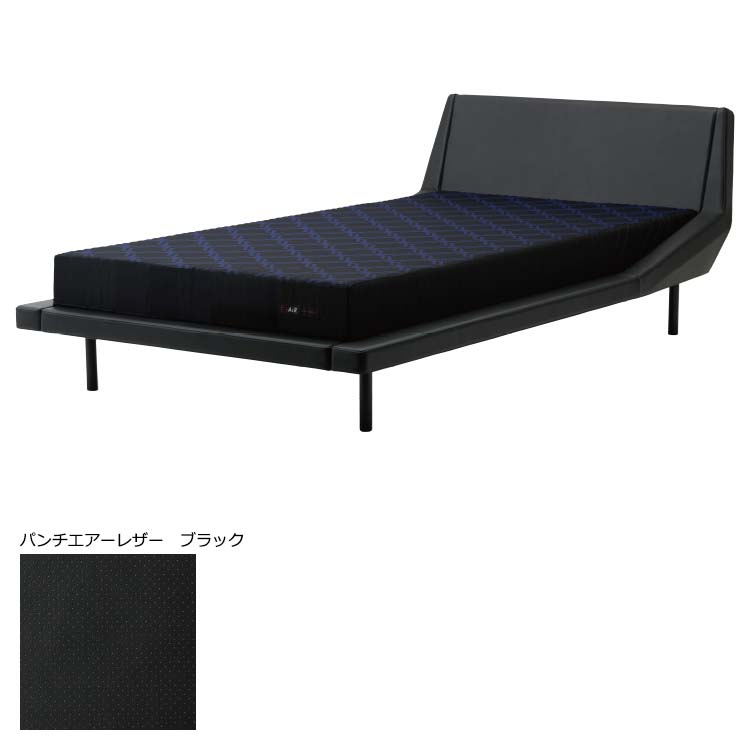 AI9602 ［エアー ポリゴン］ベッドフレーム　パンチエアーレザー (シングル)W113×L220×H70cm （ハイタイプ H75cm）：ベッド