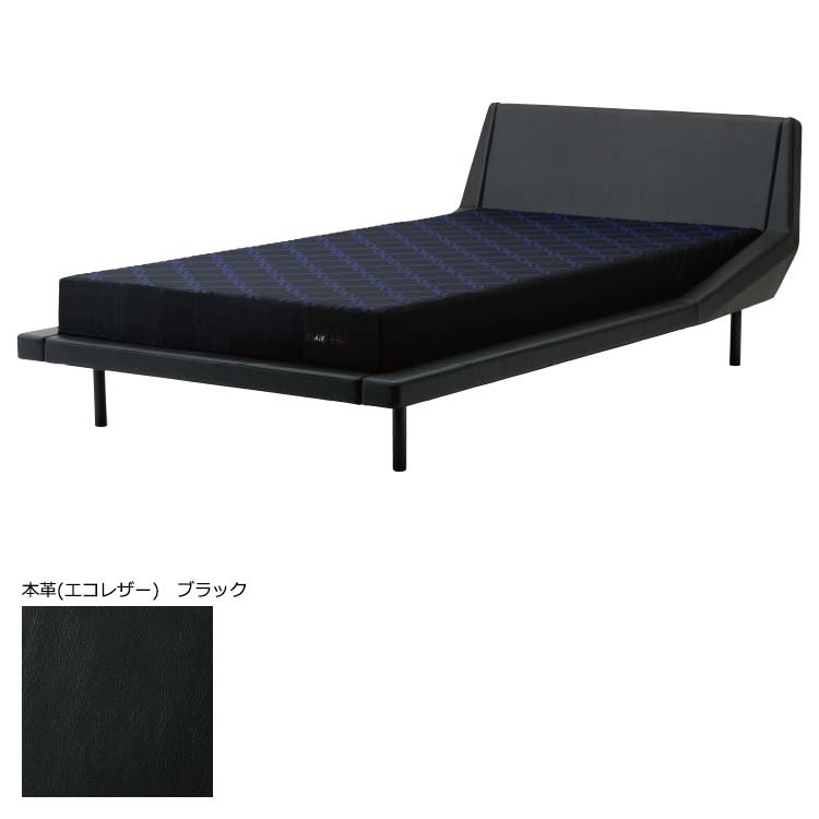 AI9602 ［エアー ポリゴン］ベッドフレーム　本革（エコレザー） (ダブル) W160×L220×H70cm （ハイタイプ H75cm）：ベッド