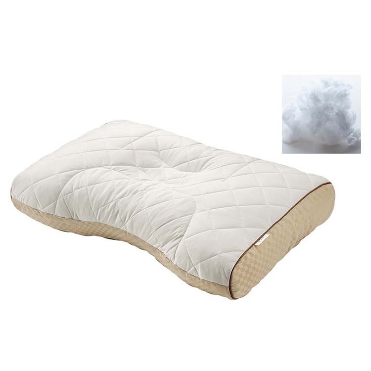 FA7010 ベーシッククオリティ　フワリーヌ®わた枕 63×43cm：枕　肩　枕　高さ調整　洗濯　肩こり　首こり　わた