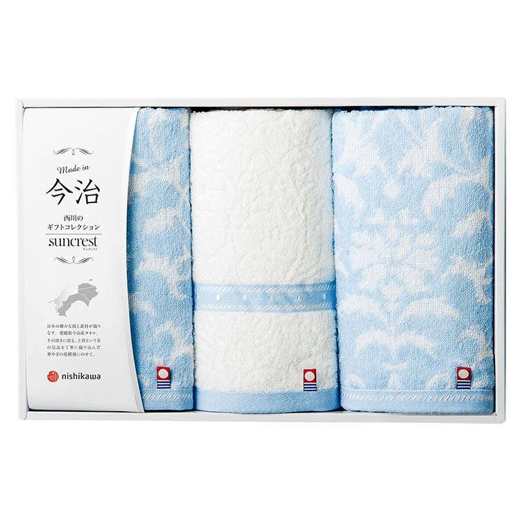 SU6051 フェイスタオル3枚セット (フェイスタオル) 34×75cm 0.45kg（総重量）：タオル