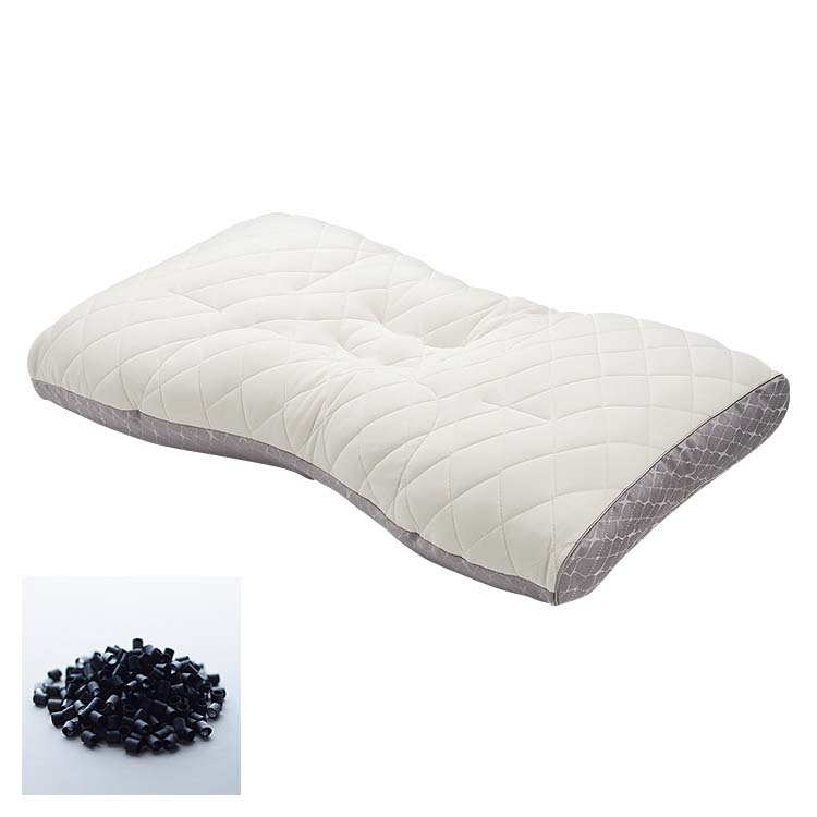 FA6010 ファインクオリティ　備長炭パイプ枕 70×43cm：枕　肩　枕　高さ調整　洗濯　肩こり　首こり　パイプ