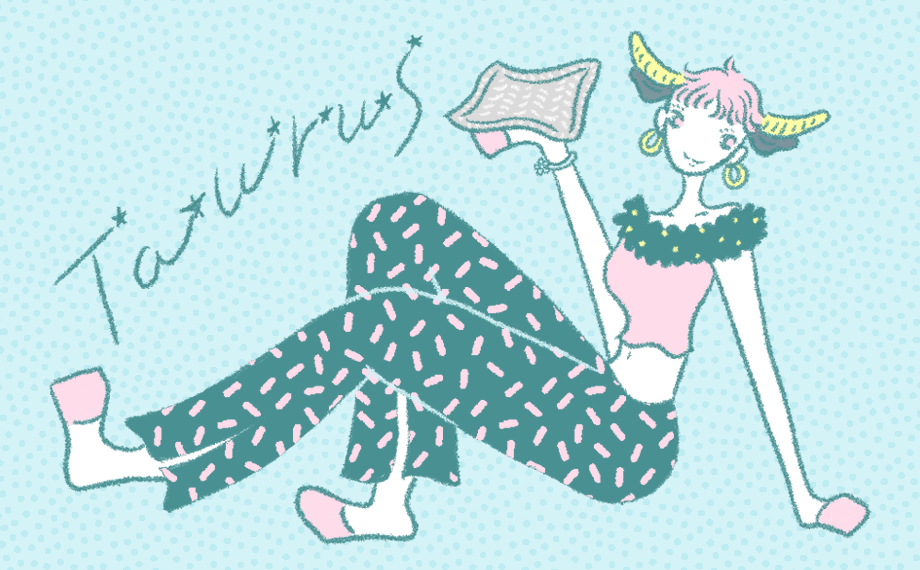 牡牛座の女の子のイラスト